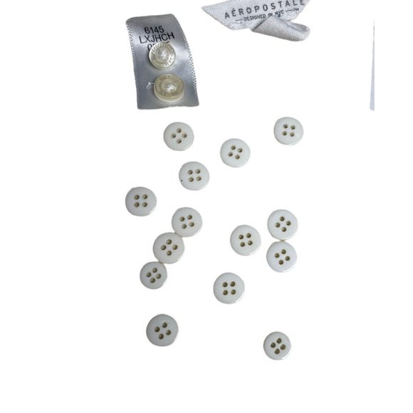 Aeropostale Replacement Logo Buttons x16 from Women Chambray Collar Shirt READ - Picture 3 of 4